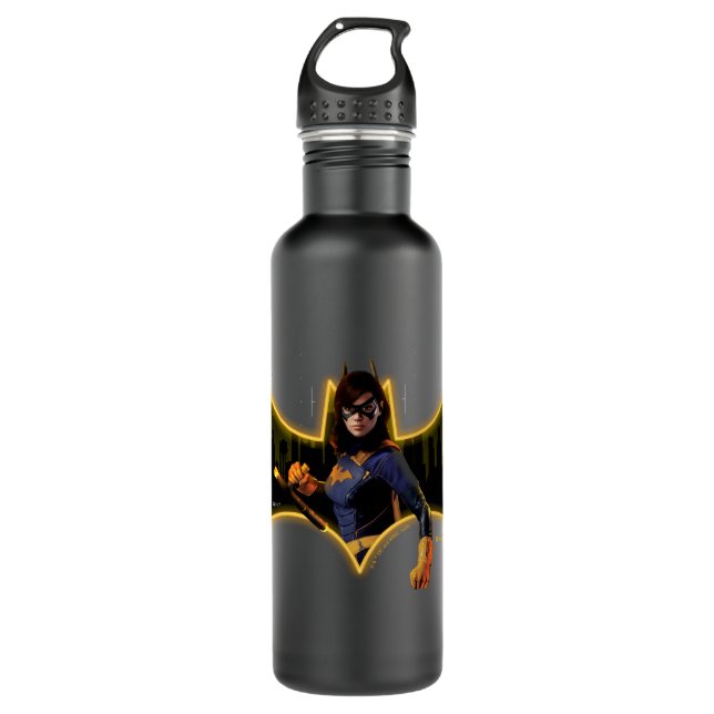 Gotham Knights Batgirl in Logo Stainless Steel Water Bottle (Front)