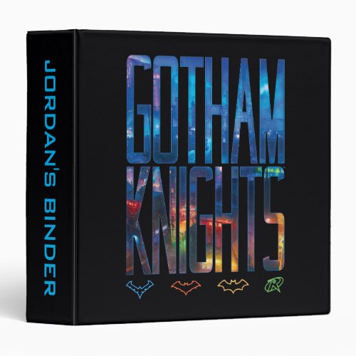 Gotham Knights City Lettering 3 Ring Binder