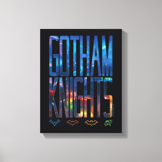 Gotham Knights City Lettering Canvas Print (Front)