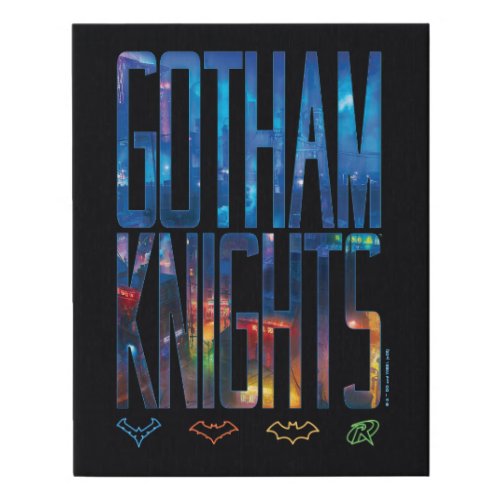 Gotham Knights City Lettering Faux Canvas Print