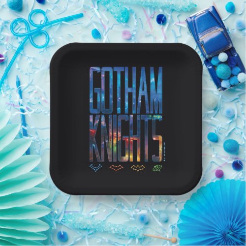 Gotham Knights City Lettering Paper Plates