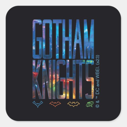 Gotham Knights City Lettering Square Sticker