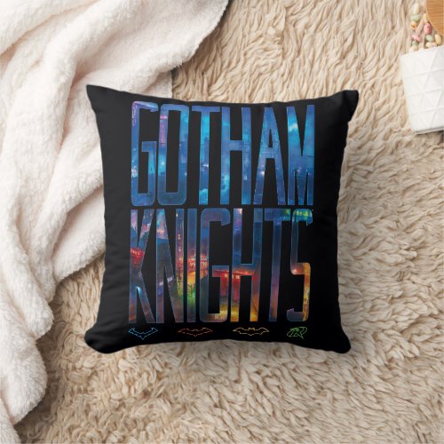 Gotham Knights City Lettering Throw Pillow
