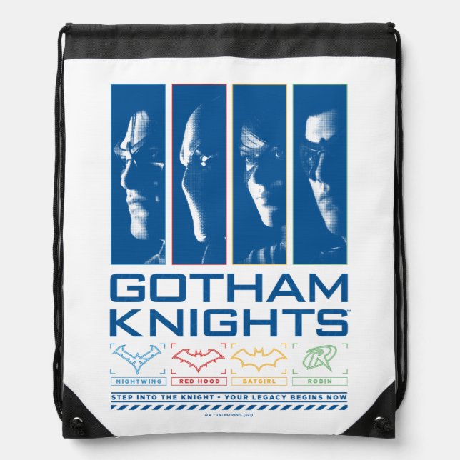 Gotham Knights Face Panels Drawstring Bag (Front)