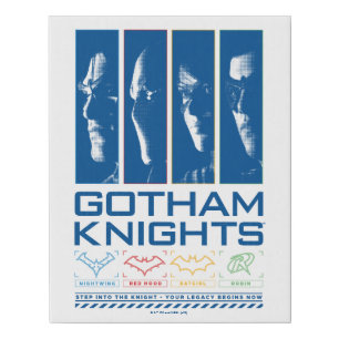 Gotham Knights Face Panels Faux Canvas Print