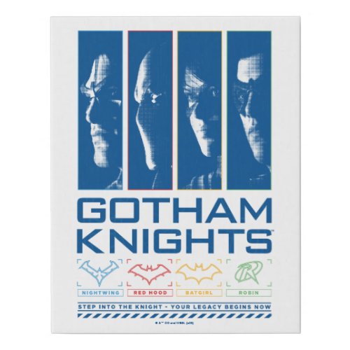 Gotham Knights Face Panels Faux Canvas Print