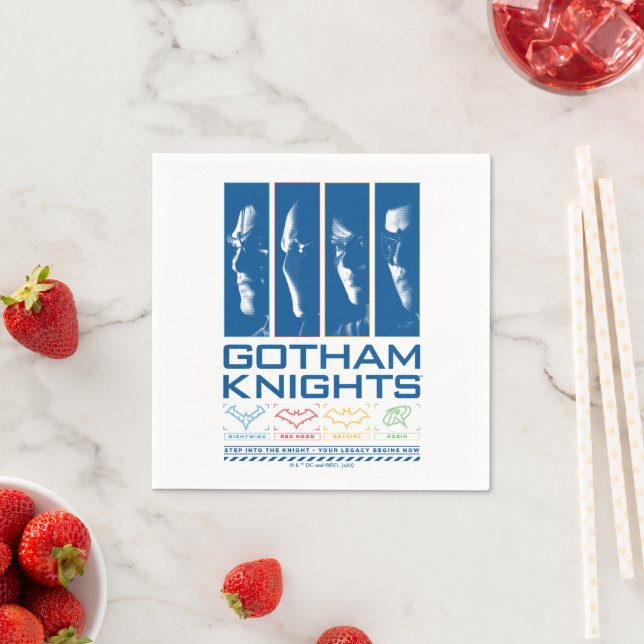 Gotham Knights Face Panels Napkins (Insitu)