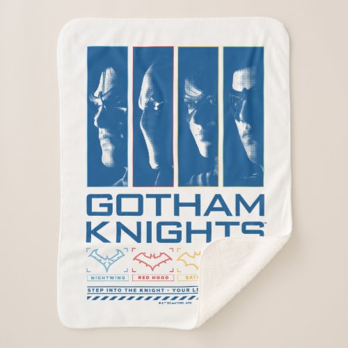 Gotham Knights Face Panels Sherpa Blanket