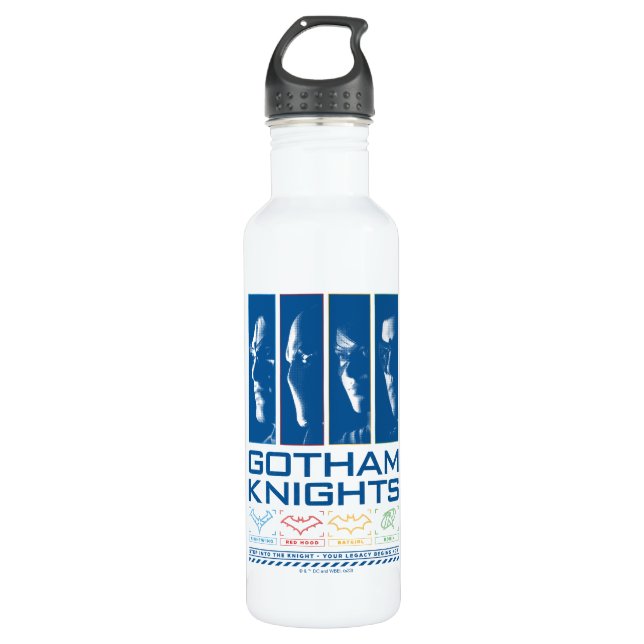 Gotham Knights Face Panels Stainless Steel Water Bottle (Front)