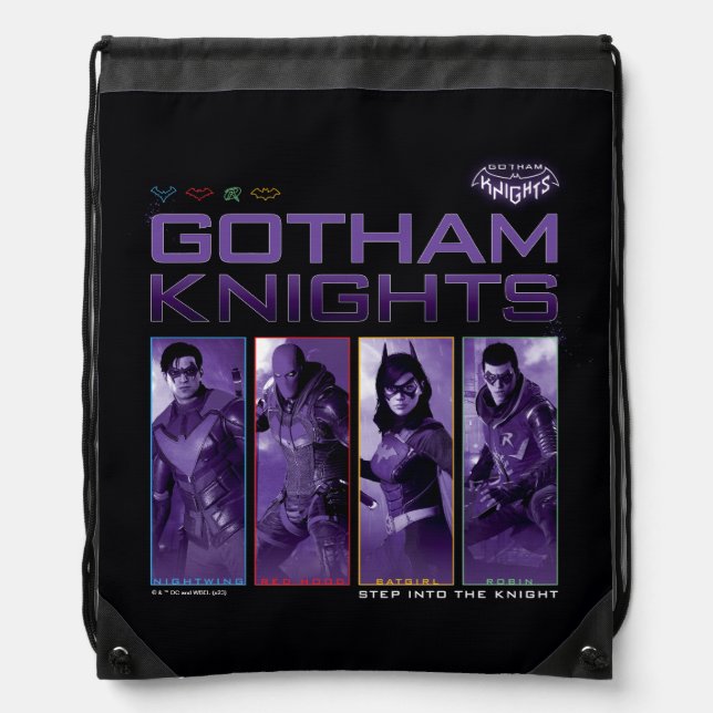 Gotham Knights Hero Panels Drawstring Bag (Front)