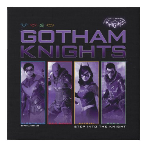 Gotham Knights Hero Panels Faux Canvas Print