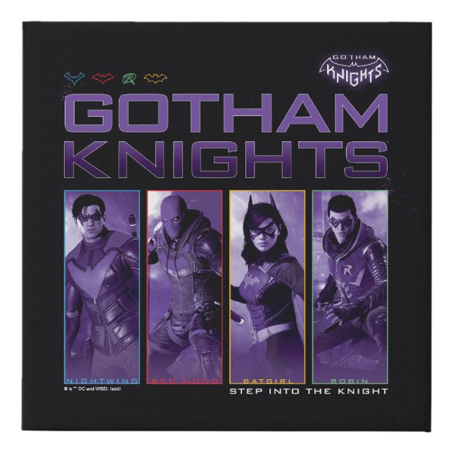 Gotham Knights Hero Panels Faux Canvas Print (Front)