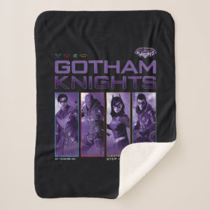 Gotham Knights Hero Panels Sherpa Blanket