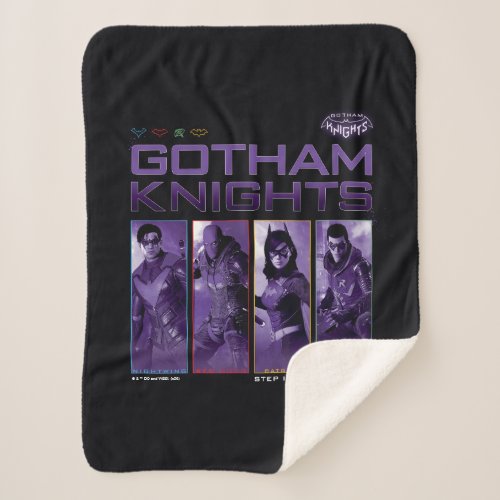 Gotham Knights Hero Panels Sherpa Blanket