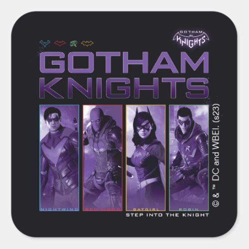 Gotham Knights Hero Panels Square Sticker