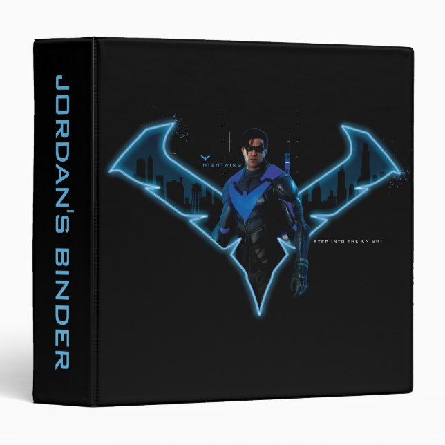 Gotham Knights Nightwing in Logo 3 Ring Binder (Front/Spine)