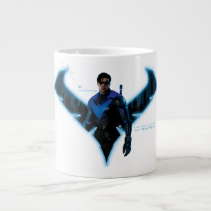 Gotham Knights Nightwing in Logo Giant Coffee Mug