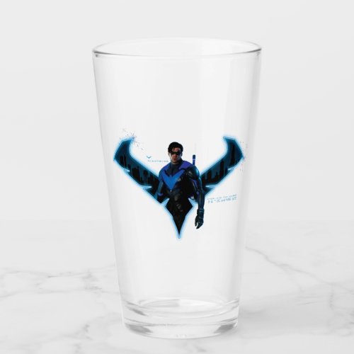 Gotham Knights Nightwing in Logo Glass
