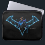 Gotham Knights Nightwing in Logo Laptop Sleeve<br><div class="desc">Check out Nightwing coming out of his logo!</div>