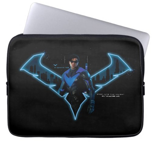 Gotham Knights Nightwing in Logo Laptop Sleeve