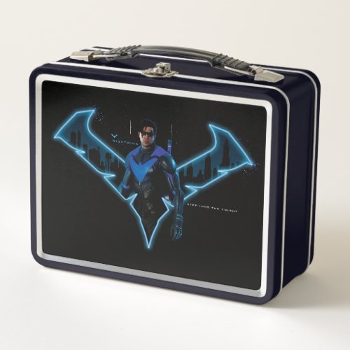 Gotham Knights Nightwing in Logo Metal Lunch Box