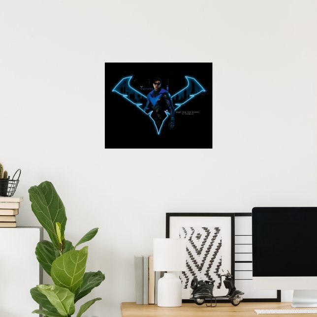 Gotham Knights Nightwing in Logo Poster (Home Office)