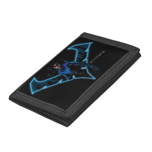 Gotham Knights Nightwing in Logo Tri-fold Wallet