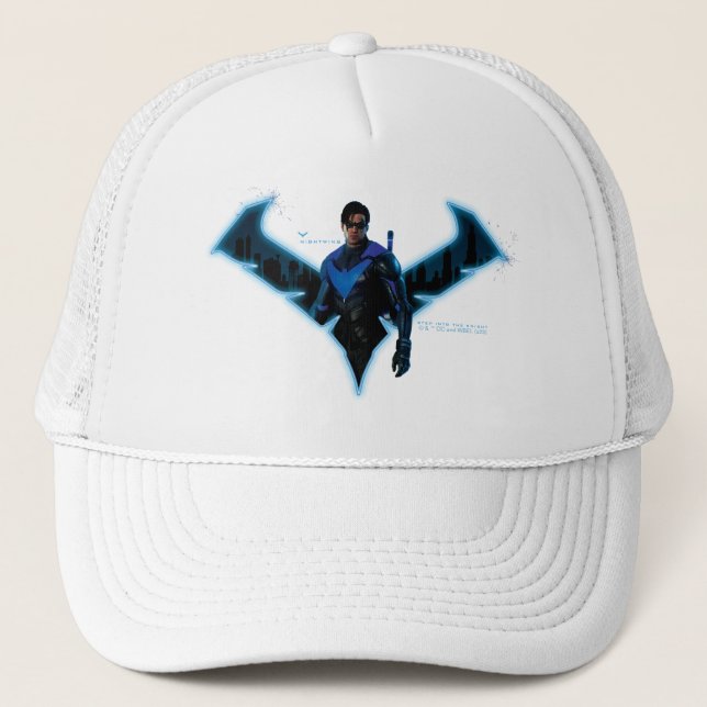 Gotham Knights Nightwing in Logo Trucker Hat (Front)