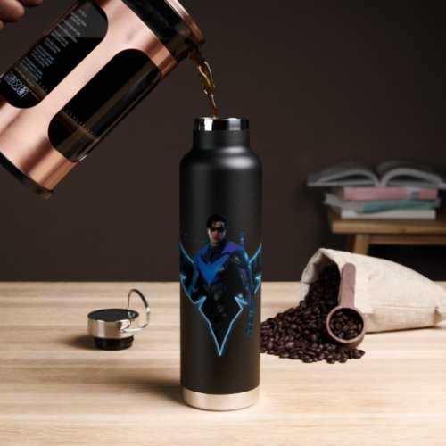 Gotham Knights Nightwing in Logo Water Bottle