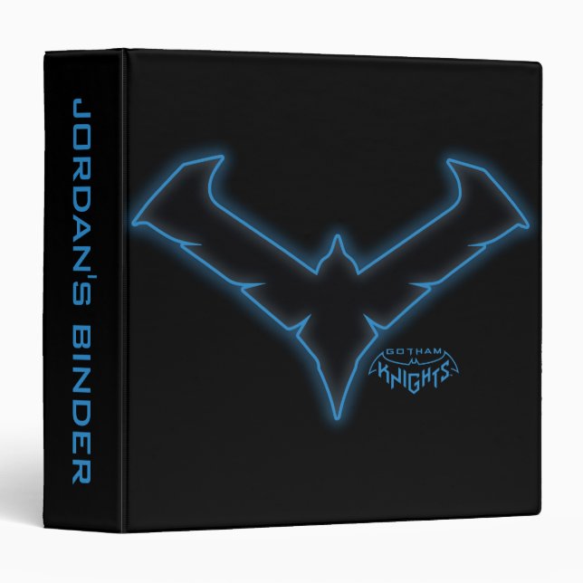 Gotham Knights Nightwing Logo 3 Ring Binder (Front/Spine)