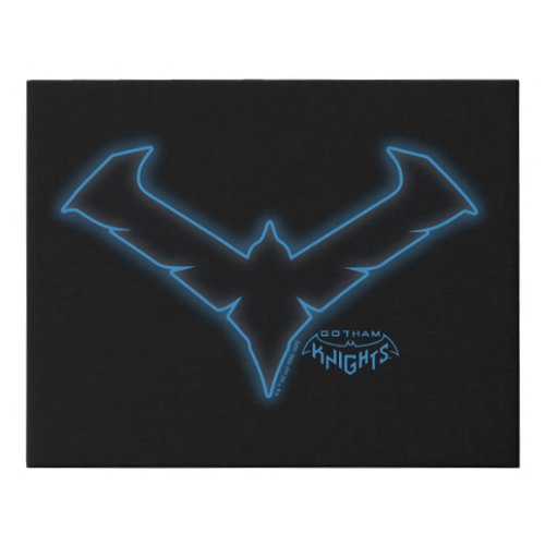 Gotham Knights Nightwing Logo Faux Canvas Print