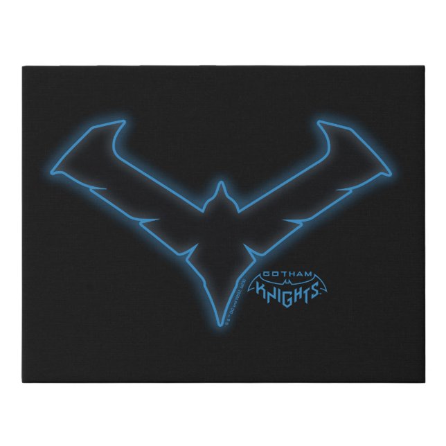 Gotham Knights Nightwing Logo Faux Canvas Print (Front)