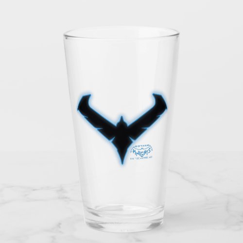 Gotham Knights Nightwing Logo Glass