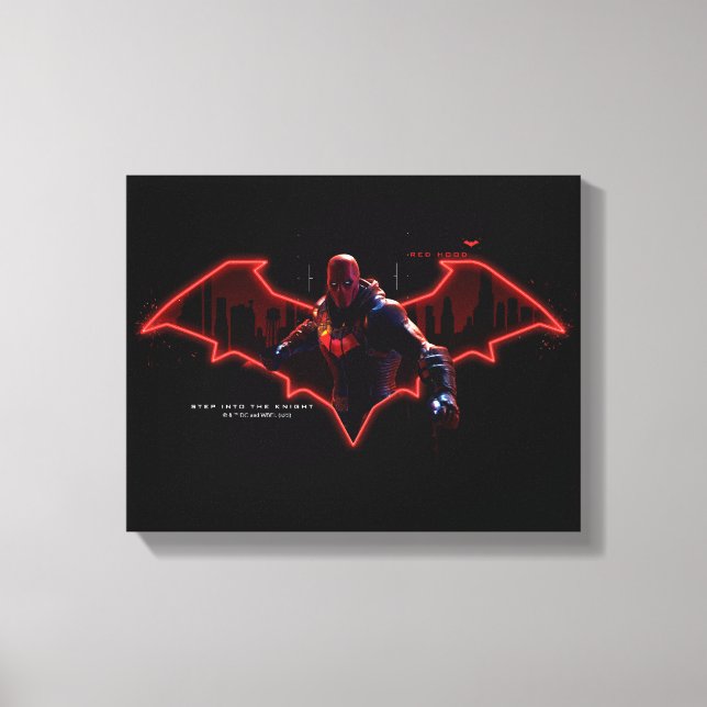 Gotham Knights Red Hood in Logo Canvas Print (Front)