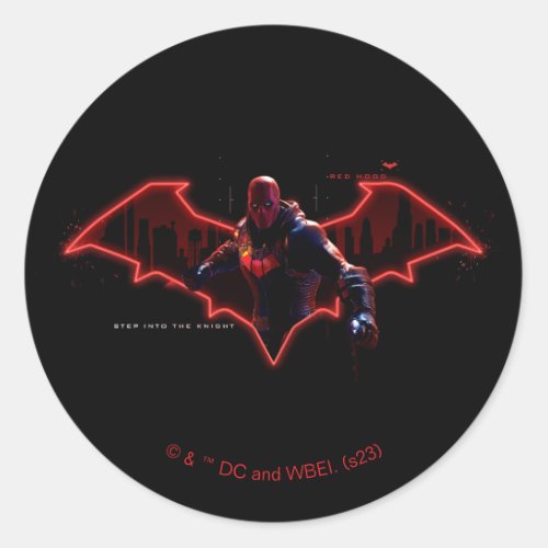 Gotham Knights Red Hood in Logo Classic Round Sticker
