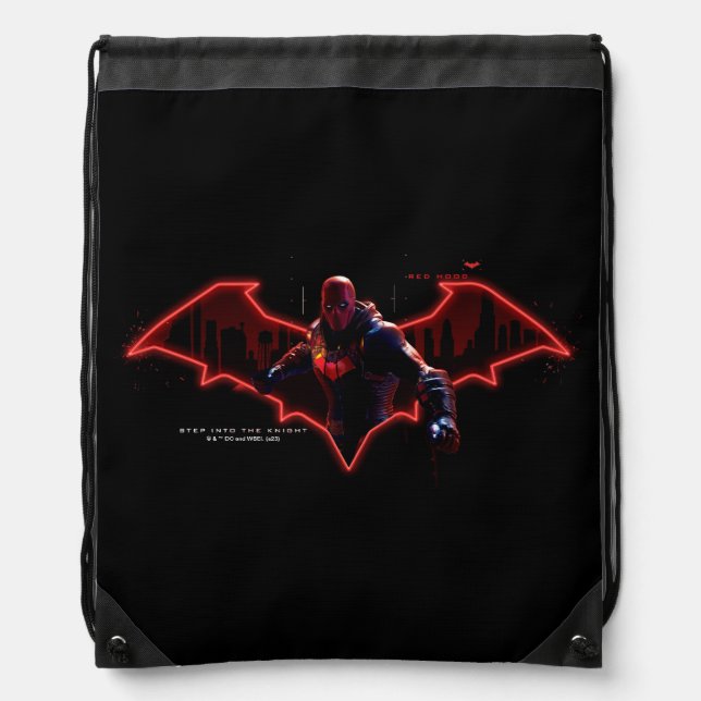 Gotham Knights Red Hood in Logo Drawstring Bag (Front)