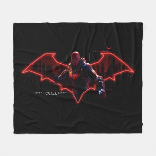Gotham Knights Red Hood in Logo Fleece Blanket