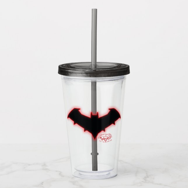 Gotham Knights Red Hood Logo Acrylic Tumbler (Front)