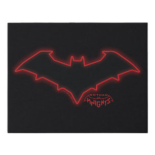 Gotham Knights Red Hood Logo Faux Canvas Print