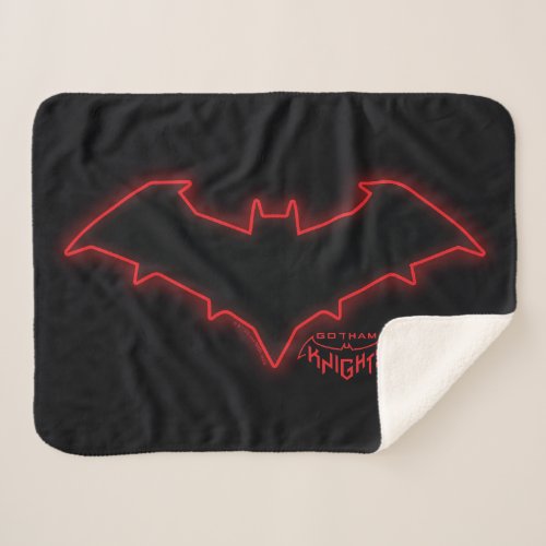 Gotham Knights Red Hood Logo Sherpa Blanket