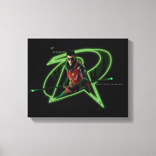 Gotham Knights Robin in Logo Canvas Print