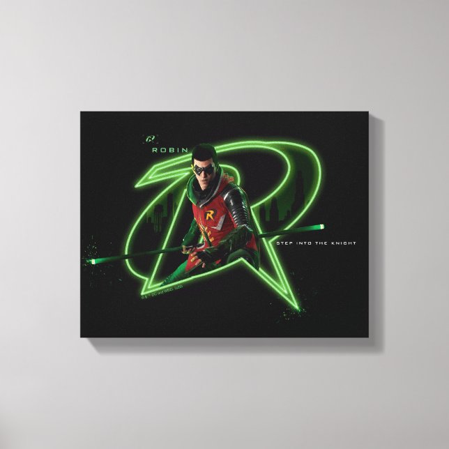 Gotham Knights Robin in Logo Canvas Print (Front)