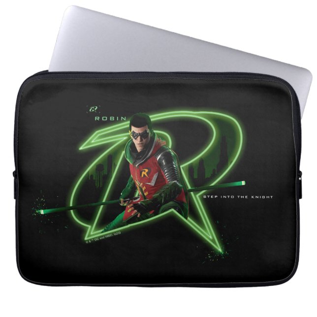 Gotham Knights Robin in Logo Laptop Sleeve (Front)