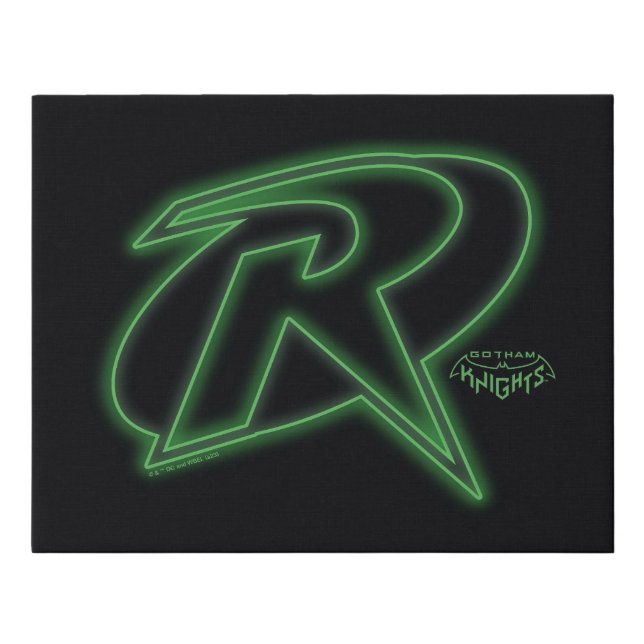 Gotham Knights Robin Logo Faux Canvas Print (Front)