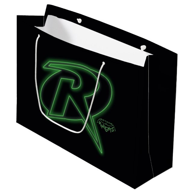 Gotham Knights Robin Logo Large Gift Bag (Front Angled)