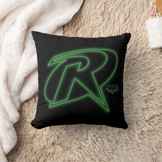 Gotham Knights Robin Logo Throw Pillow (Blanket)