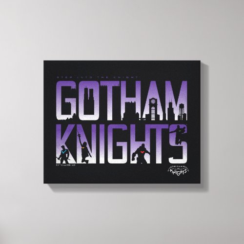 Gotham Knights Silhouettes in Title Canvas Print