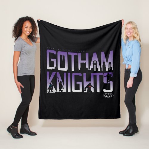 Gotham Knights Silhouettes in Title Fleece Blanket
