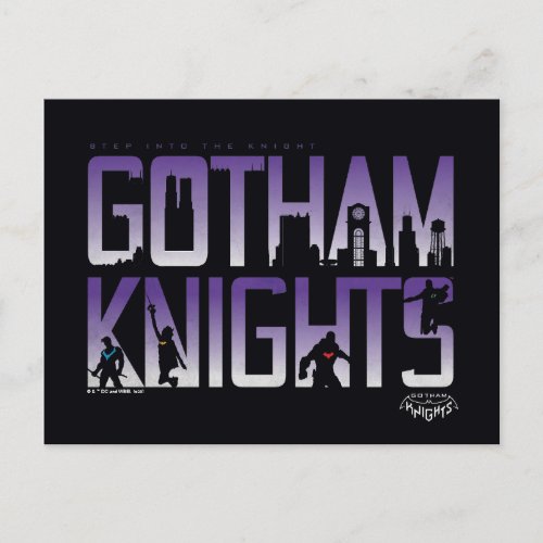Gotham Knights Silhouettes in Title Postcard