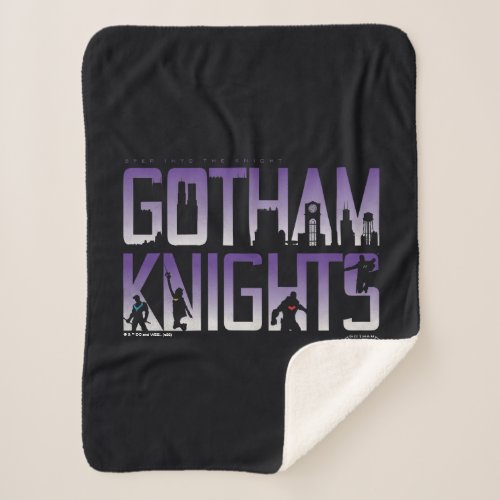 Gotham Knights Silhouettes in Title Sherpa Blanket